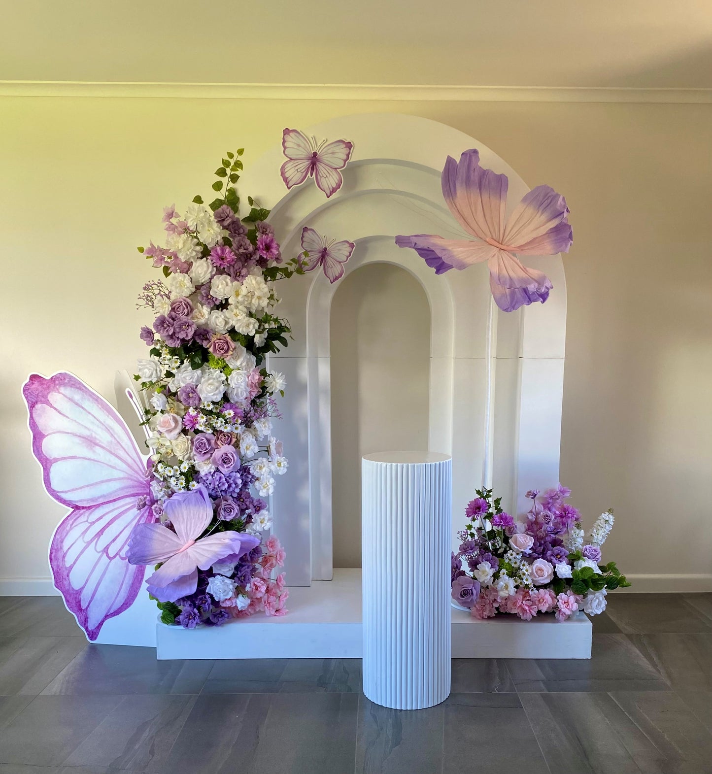 3d Square or Round Butterfly Backdrop Package