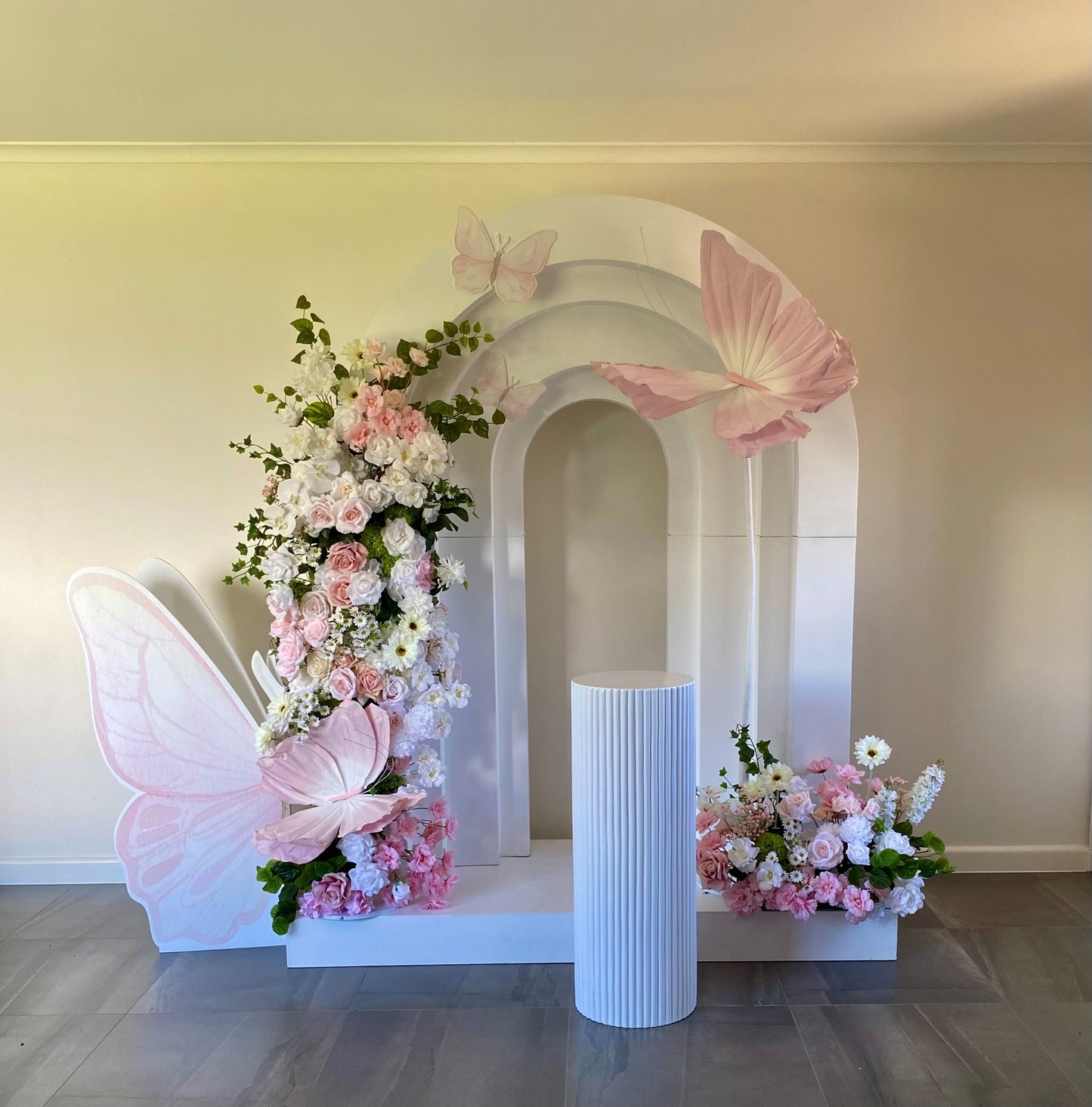 3d Square or Round Butterfly Backdrop Package