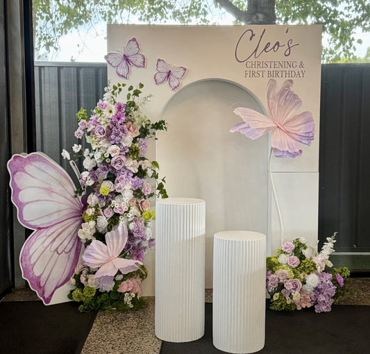 3d Square or Round Butterfly Backdrop Package