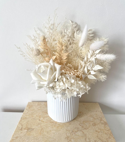 Ivory Serenity- Everlasting Floral Arrangement (Small)