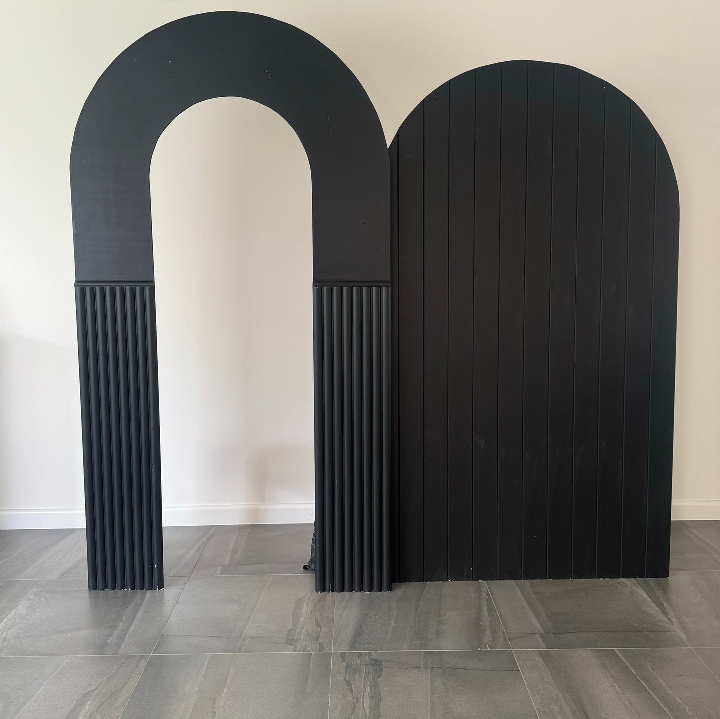 Black Panel Arch Backdrop Set