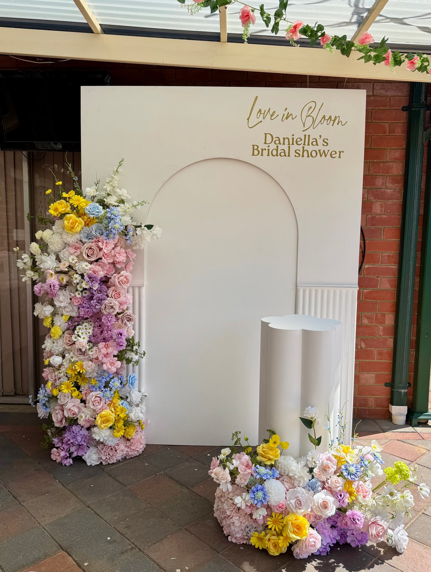 Bride/ Baby in Bloom Backdrop set