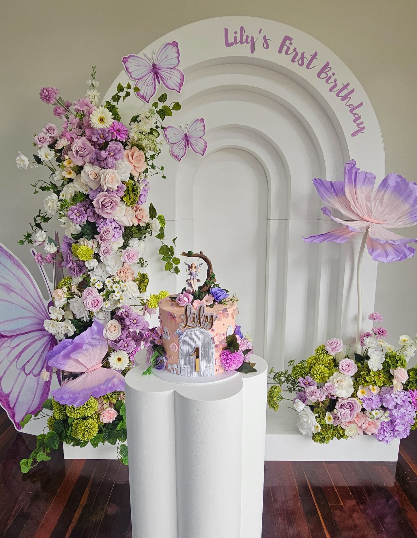 3d Square or Round Butterfly Backdrop Package