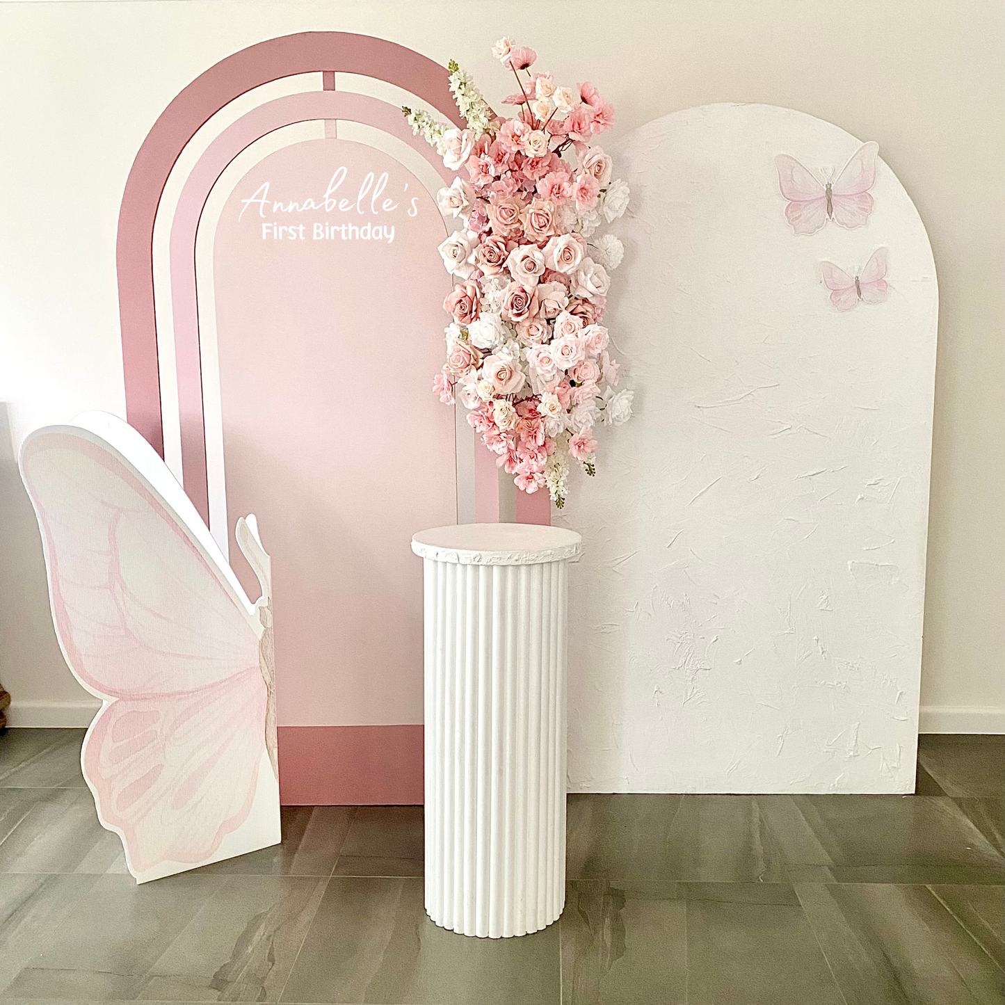 Pink Butterfly Backdrop Package