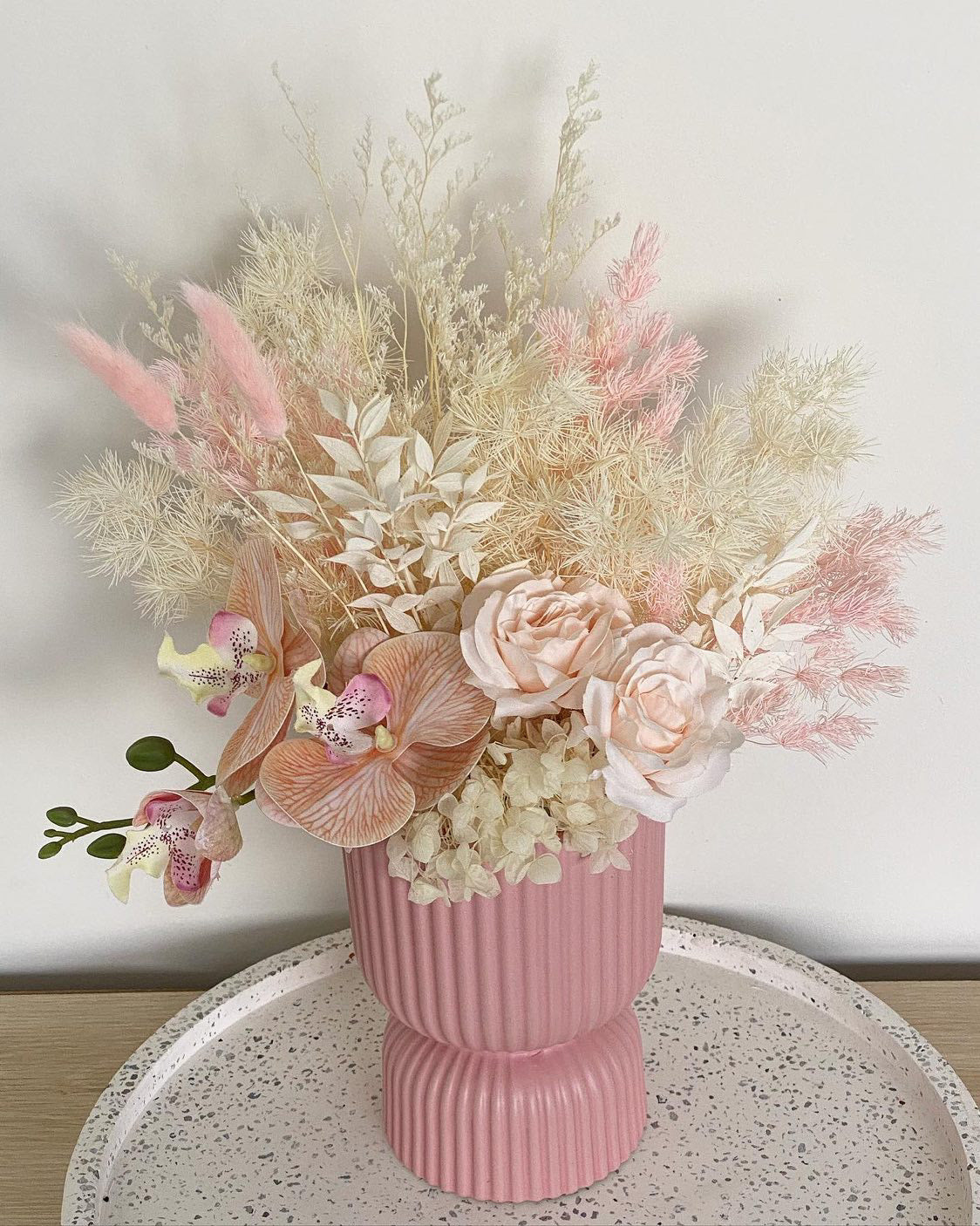 Blushing Dreams- Everlasting Floral Arrangement (Medium)