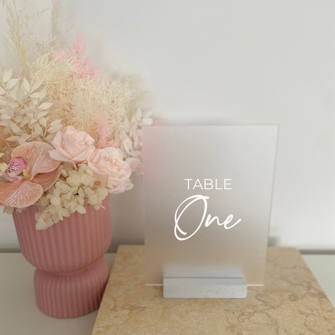 Frosted Acrylic Table Numbers