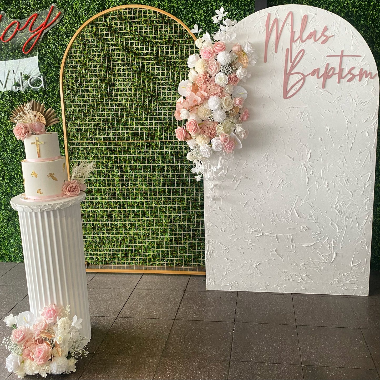 Mesh Arch Backdrop- backdrops
