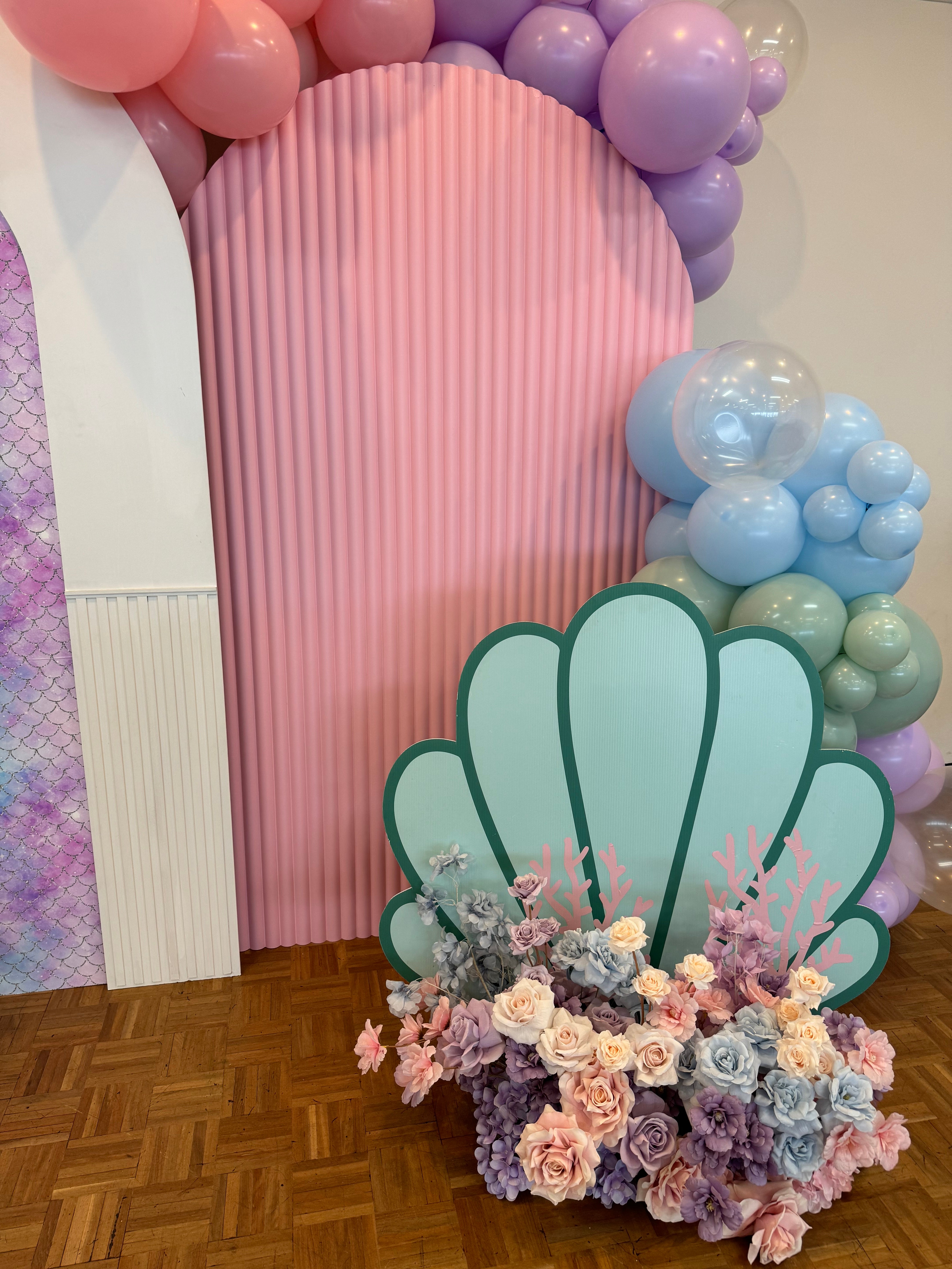 Pink Ripple Blue Coloured Ripple Backdrop - Beige, Pink and Blue – Perfect Affair Events ...