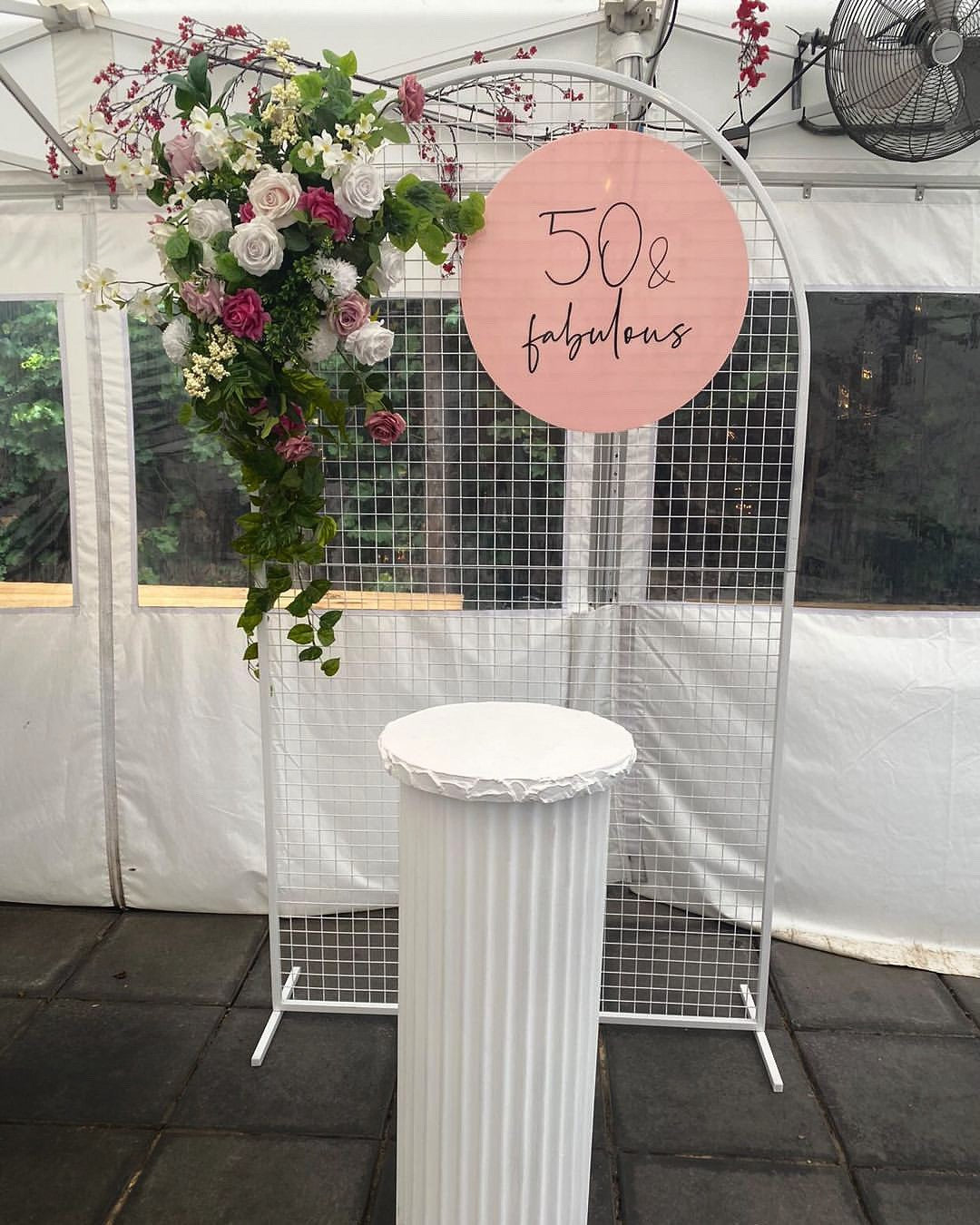Mesh Arch Backdrop- backdrops