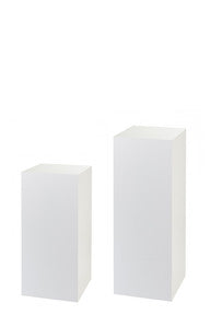 White Square Acrylic Plinth Set